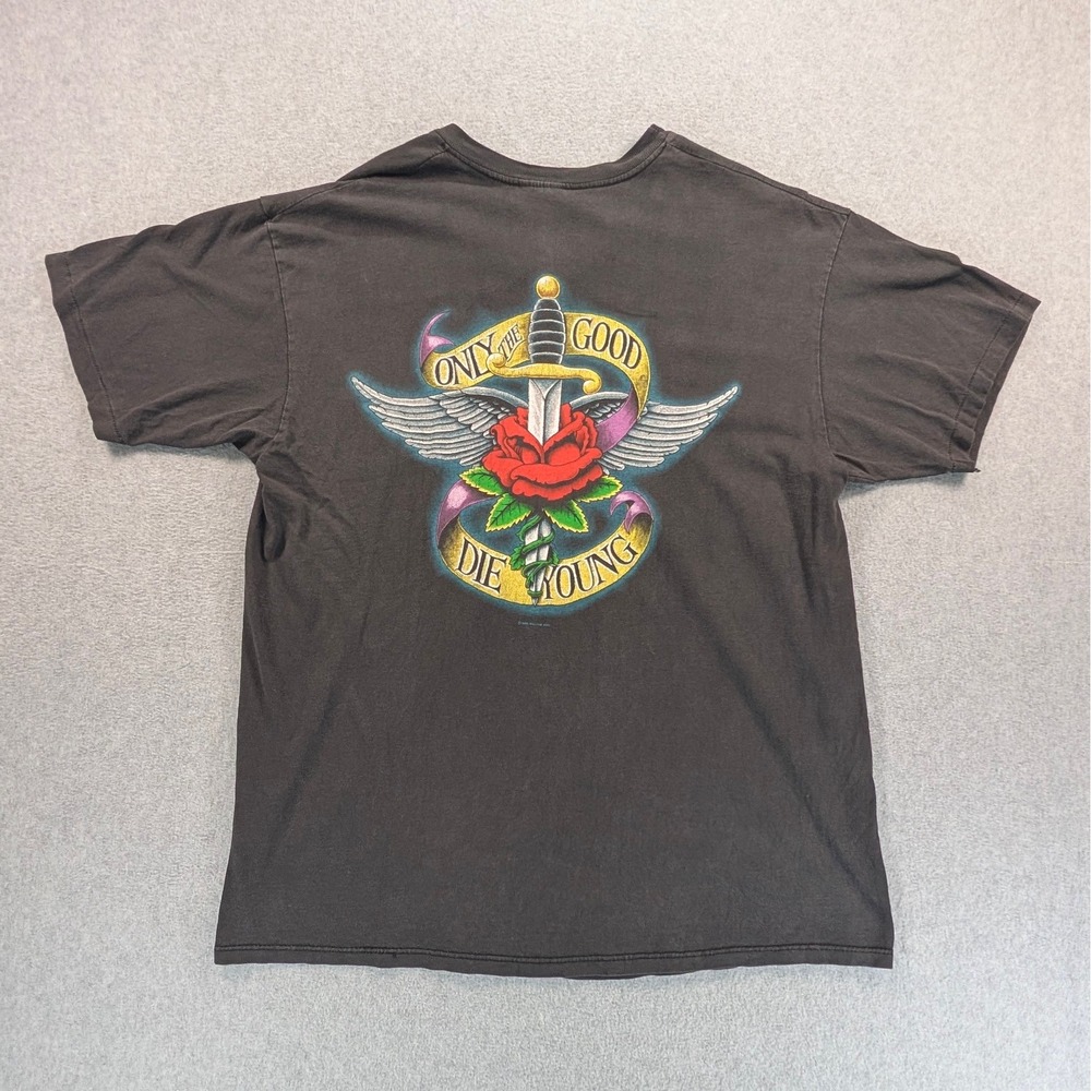 Vintage 1990 Billy Joel Storm Front Tour Shirt Hanes XL Only The Good Die Young
